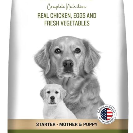 Grain Zero Real Chicken, Egg and Vegetables Starter Dry Dog Food 3kg | No Grain Formula, Gluten-Free, GMO-Free, 48% Real Meat Inclusion, Promotes Healthy Skin & Coat | for Weaning Pups & Mothers