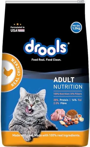 Drools Adult Dry Cat Food, Real Chicken Flavour